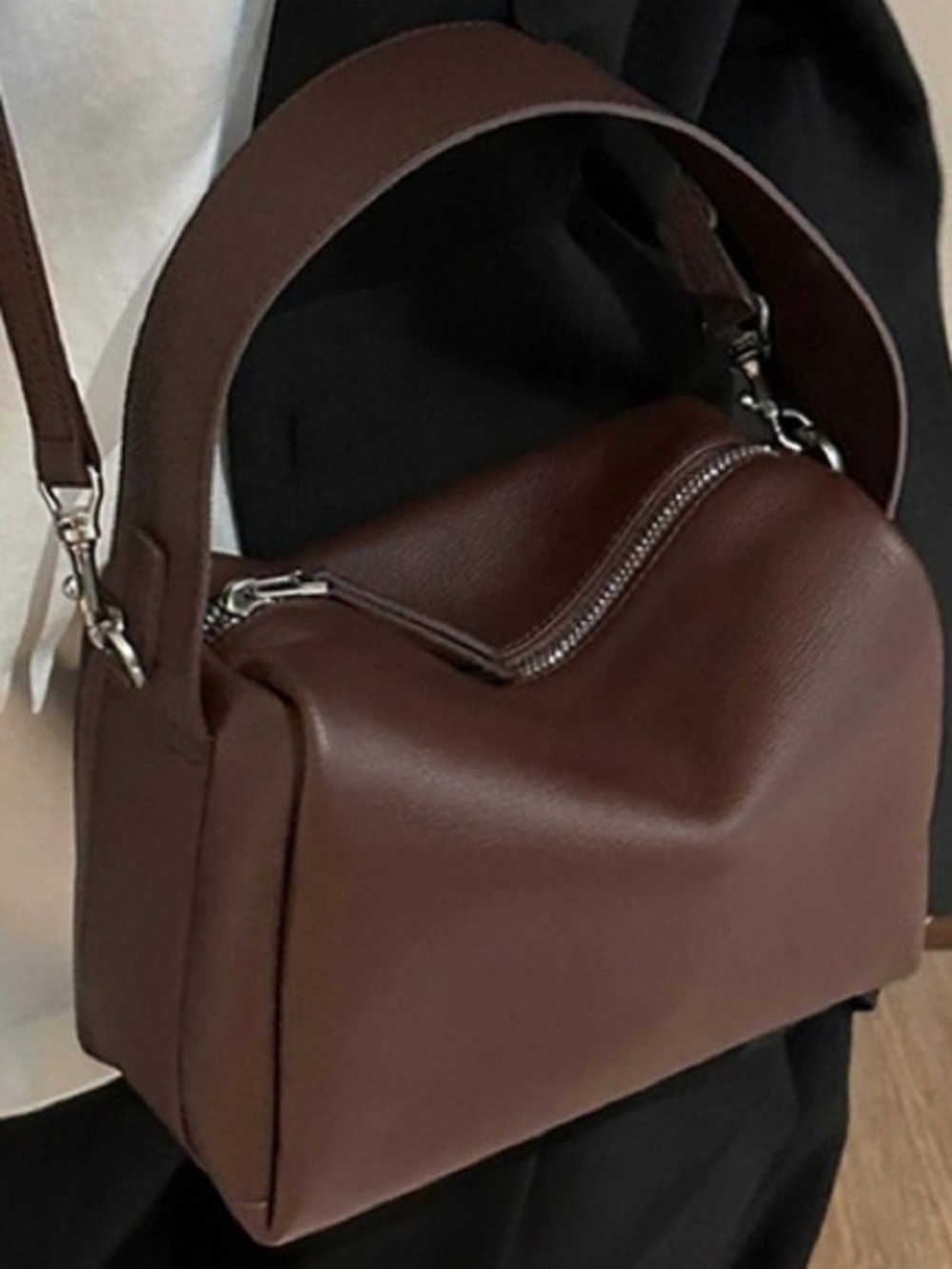 Chocolate Brown Leather Bag